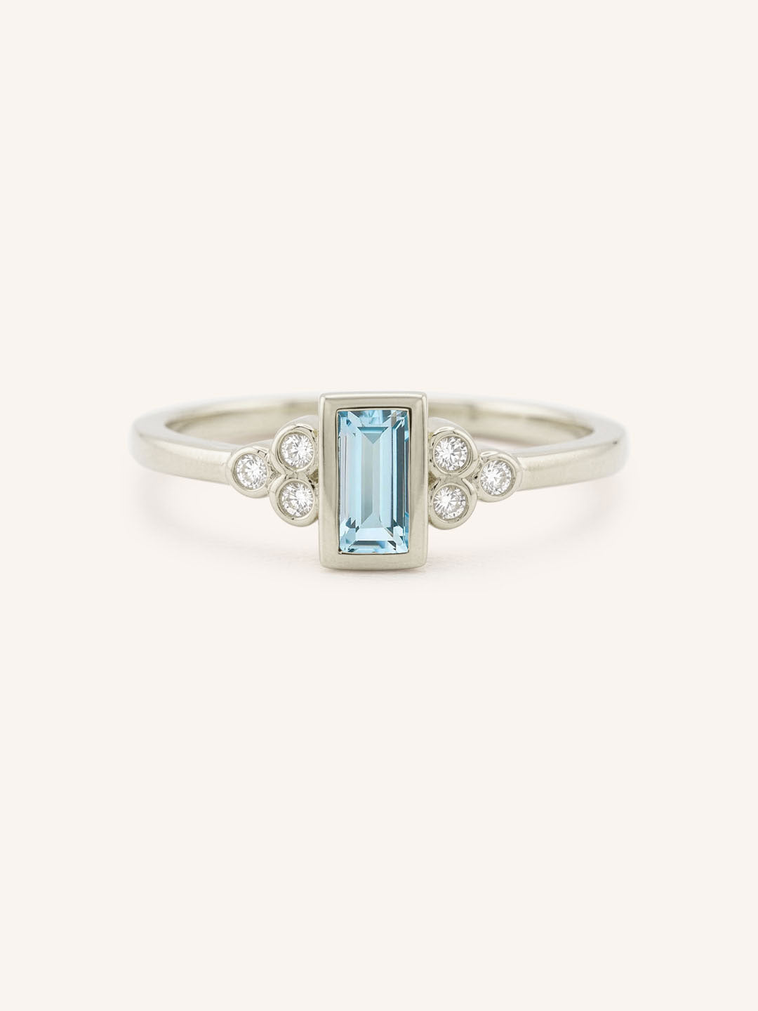 Abigail Blue Topaz Diamond Accented Ring
