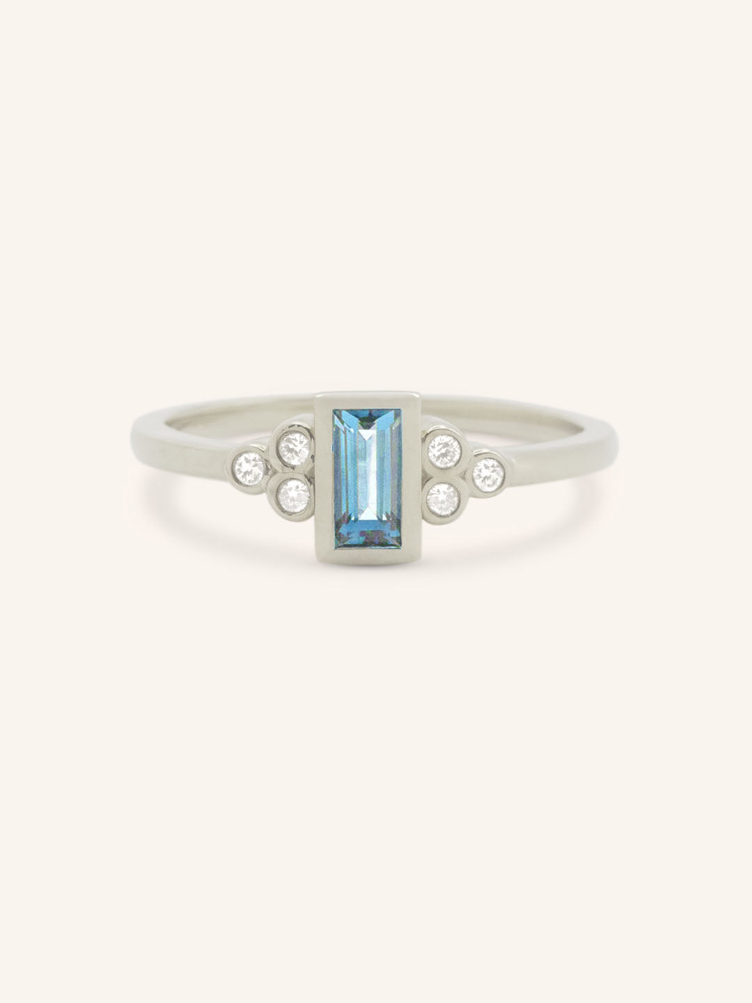 Abigail Blue Topaz Diamond Accented Ring