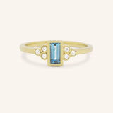 Abigail Blue Topaz Diamond Accented Ring