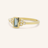 Abigail Blue Topaz Diamond Accented Ring