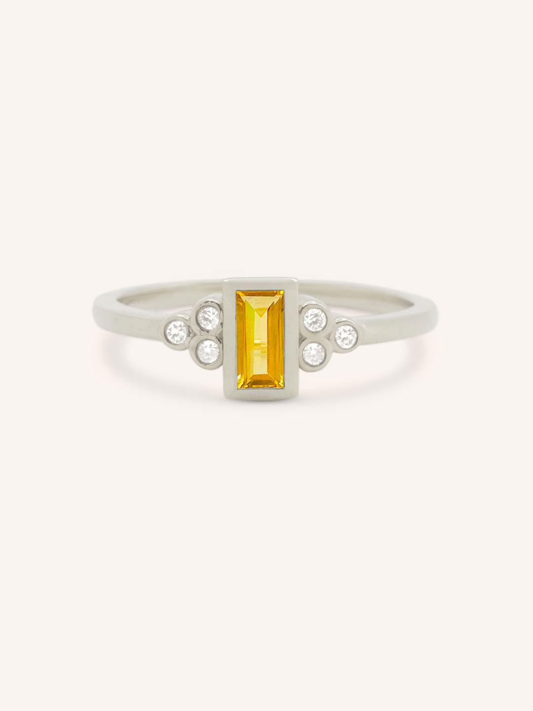 Abigail Citrine Diamond Accented Ring