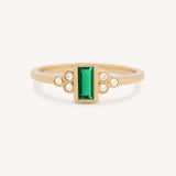 Abigail Emerald Diamond Accented Ring