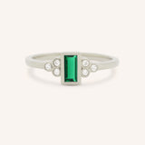 Abigail Emerald Diamond Accented Ring