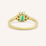 Abigail Emerald Diamond Accented Ring