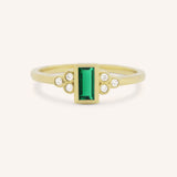 Abigail Emerald Diamond Accented Ring