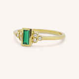 Abigail Emerald Diamond Accented Ring