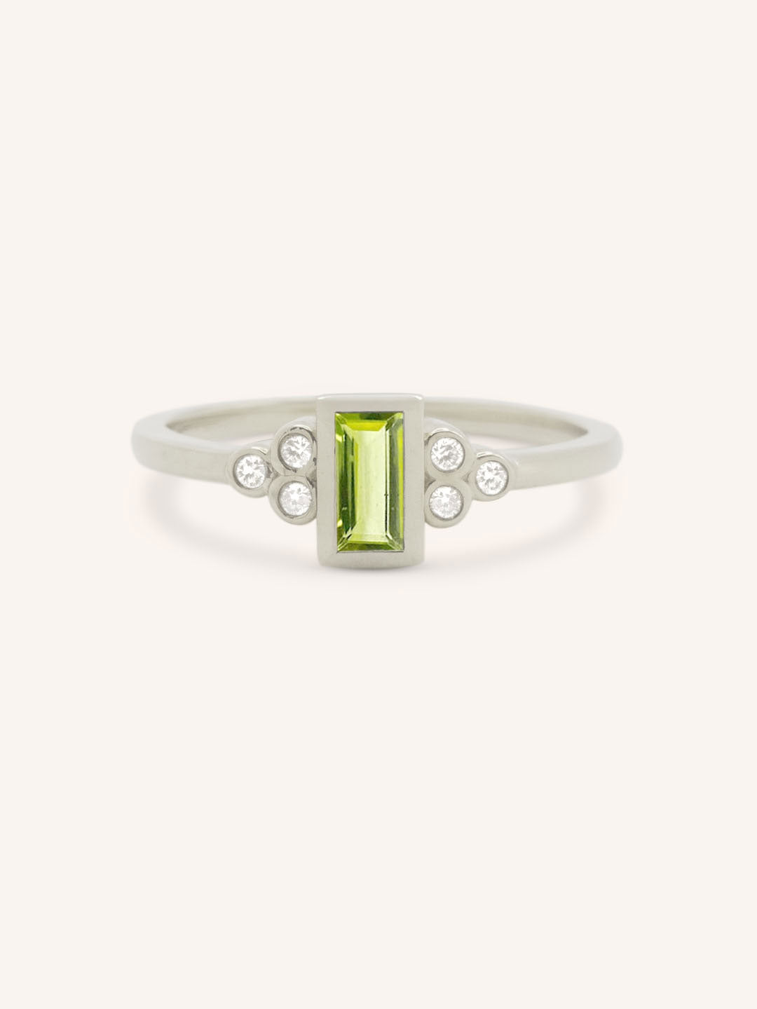 Abigail Peridot Diamond Accented Ring
