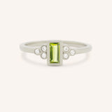 Abigail Peridot Diamond Accented Ring