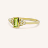 Abigail Peridot Diamond Accented Ring