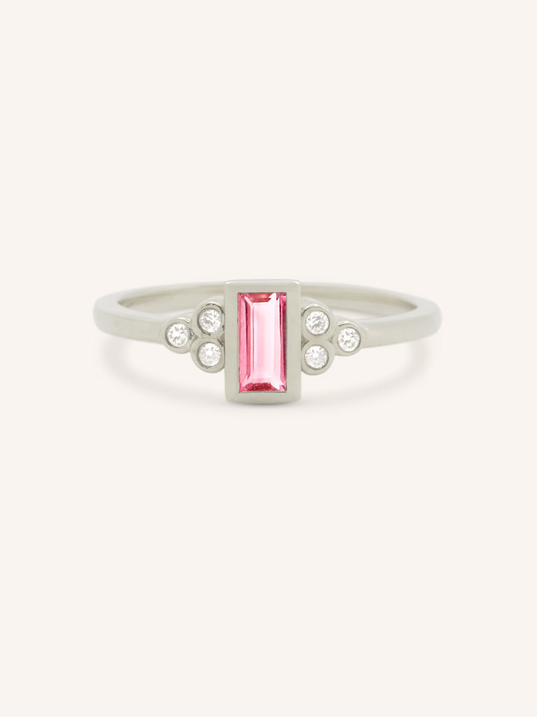 Abigail Pink Tourmaline Diamond Accented Ring