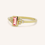 Abigail Pink Tourmaline Diamond Accented Ring