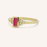 Abigail Ruby Diamond Accented Ring