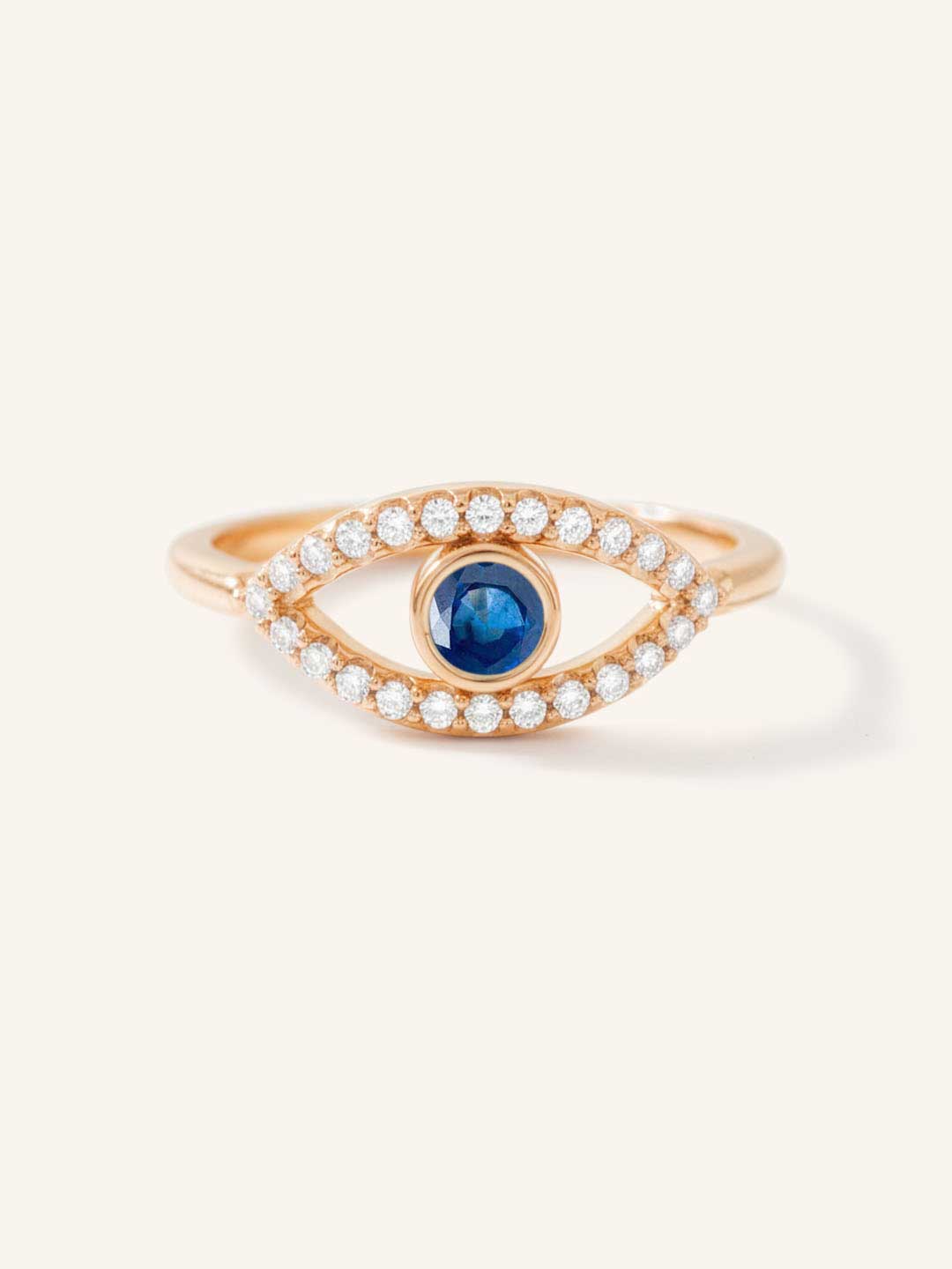 Evil Eye Sapphire Diamond Ring