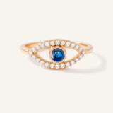 Evil Eye Sapphire Diamond Ring
