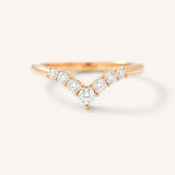 Sundown Graduated V Diamond Wedding Ring