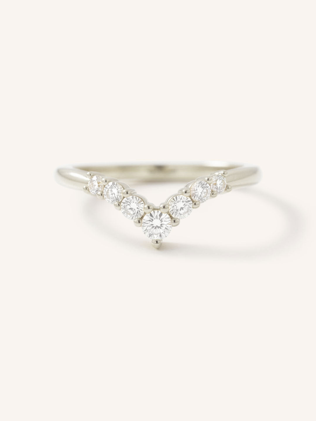 Sundown Graduated V Diamond Wedding Ring