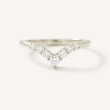 Sundown Graduated V Diamond Wedding Ring