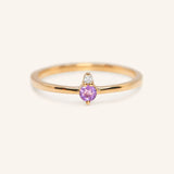 Mayers Post Amethyst Diamond Accented Ring