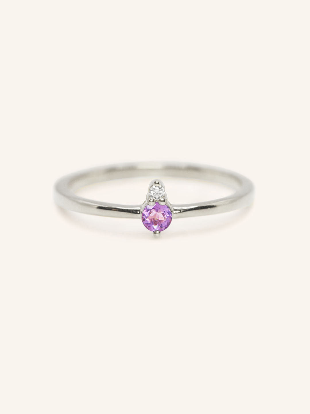 Mayers Post Amethyst Diamond Accented Ring