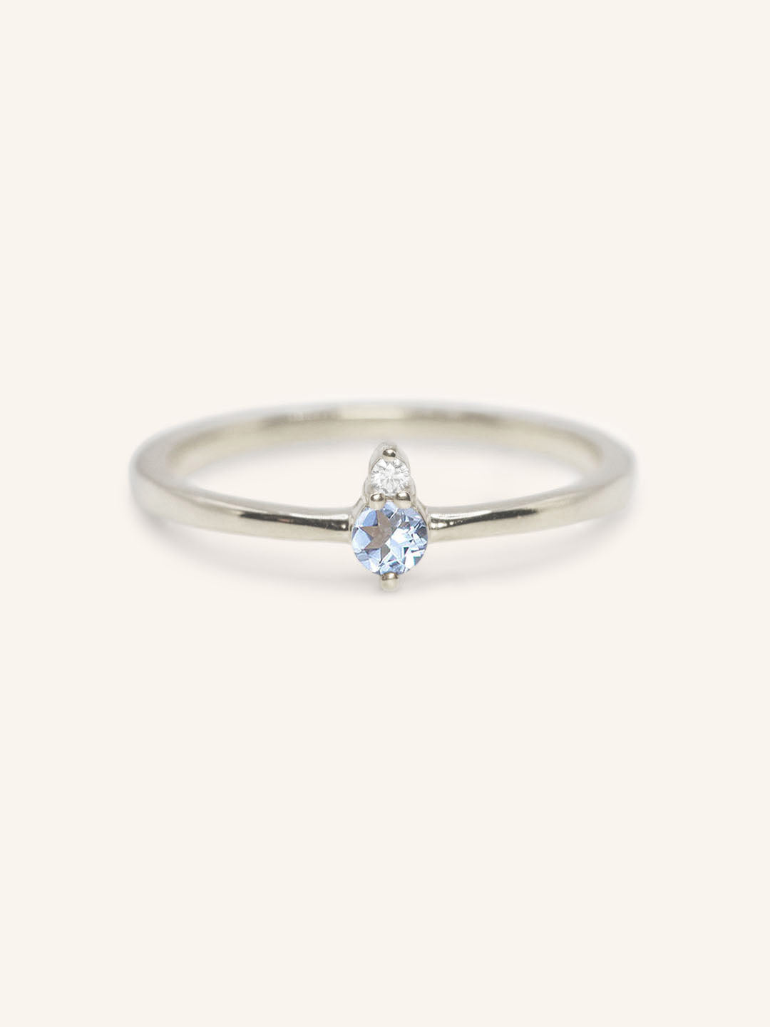 Mayers Post Aquamarine Diamond Accented Ring