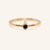 Mayers Post Black Diamond and Diamond Accented Ring