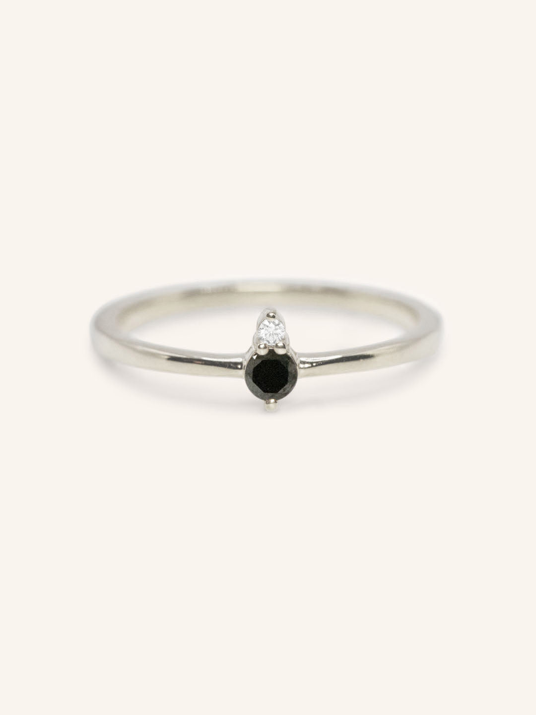 Mayers Post Black Diamond and Diamond Accented Ring