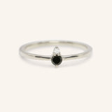 Mayers Post Black Diamond and Diamond Accented Ring