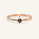 Mayers Post Blue Sapphire Diamond Accented Ring