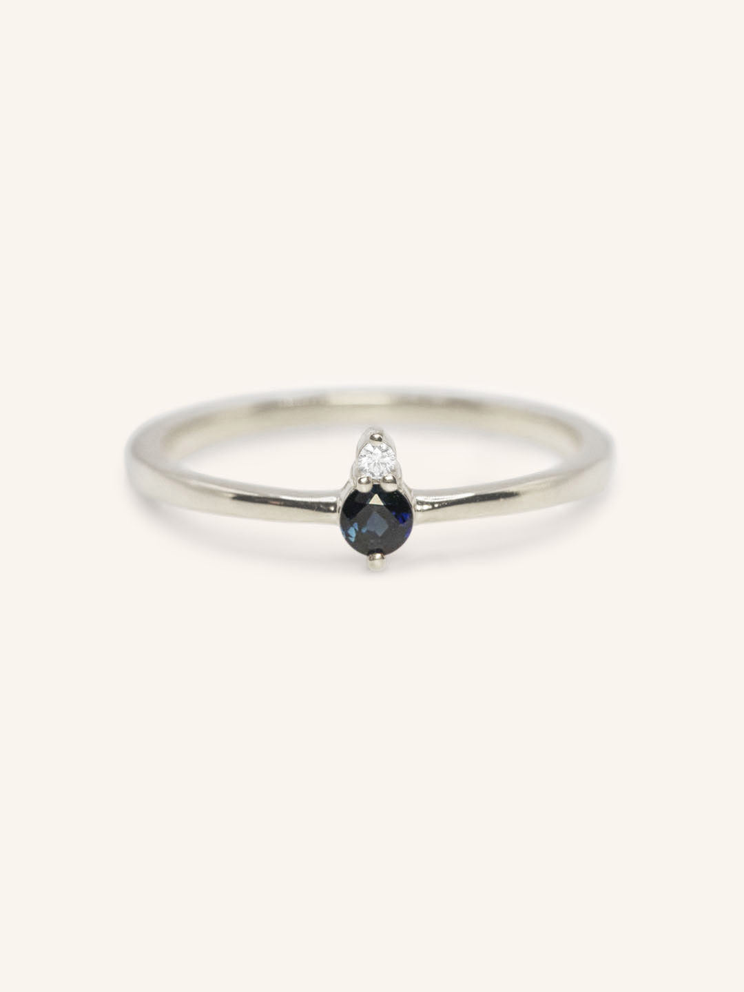 Mayers Post Blue Sapphire Diamond Accented Ring