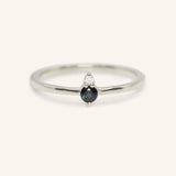 Mayers Post Blue Sapphire Diamond Accented Ring