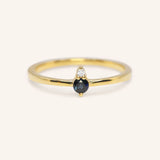 Mayers Post Blue Sapphire Diamond Accented Ring