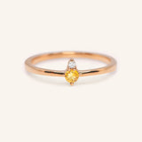 Mayers Post Citrine Diamond Accented Ring