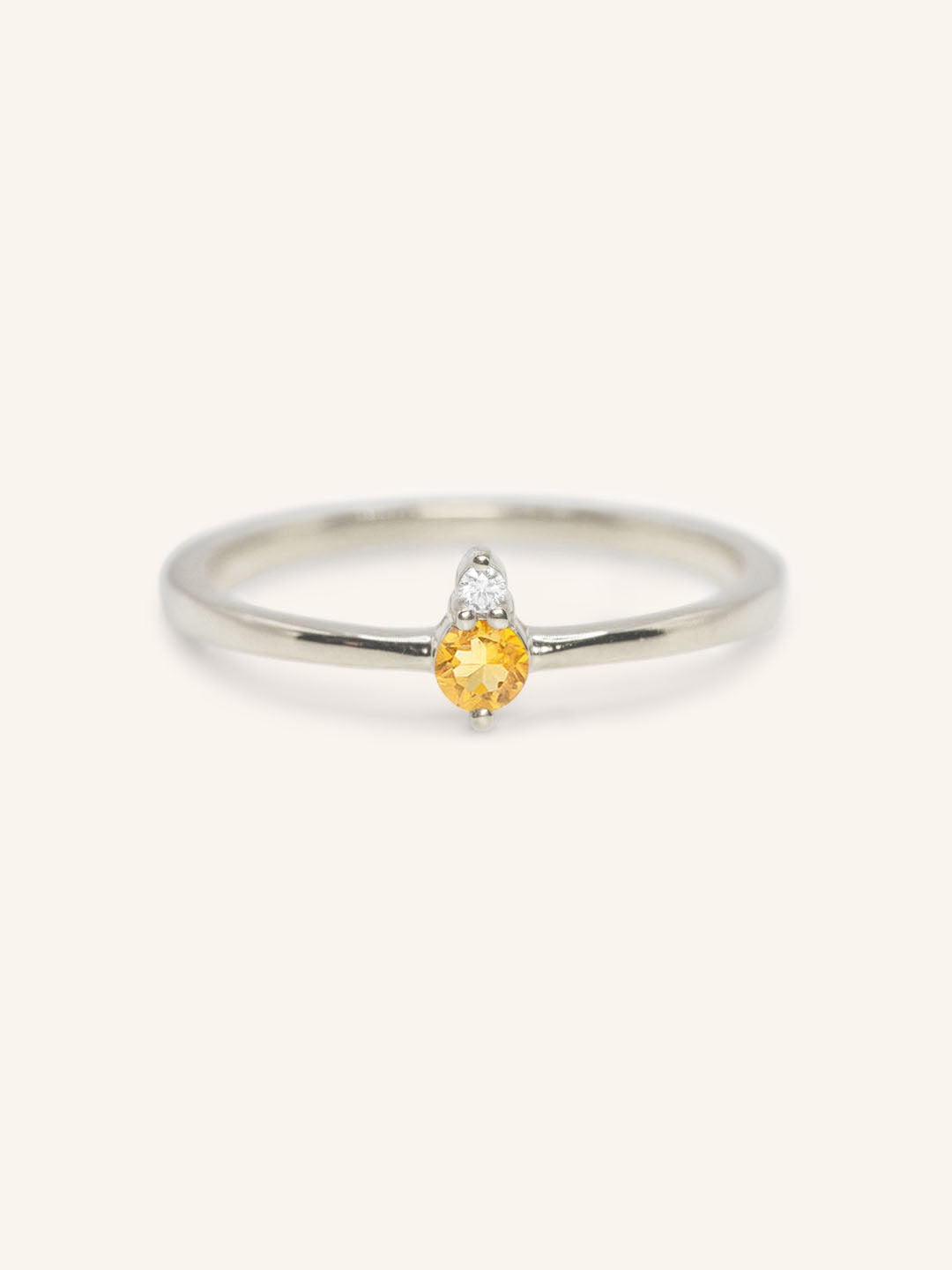 Mayers Post Citrine Diamond Accented Ring