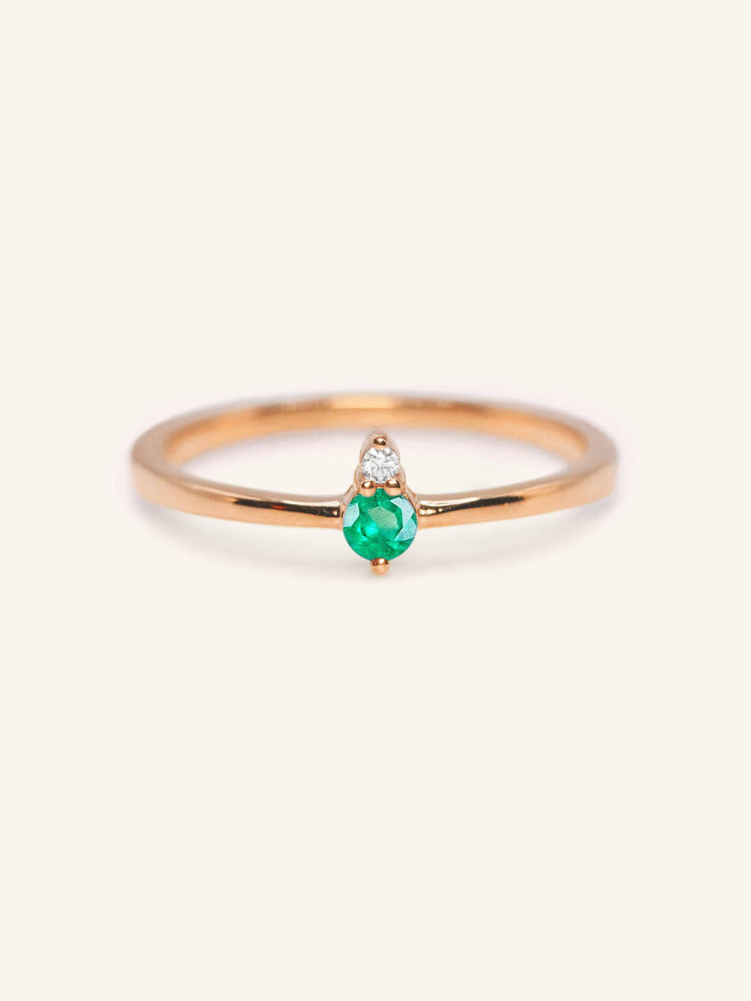 Mayers Post Emerald Diamond Accented Ring