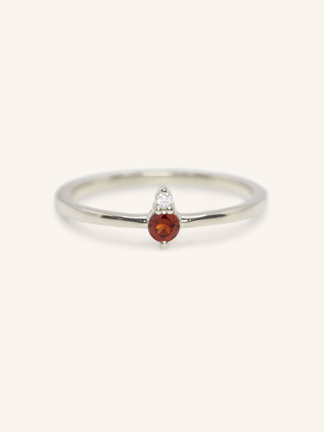 Mayers Post Garnet Diamond Accented Ring