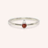 Mayers Post Garnet Diamond Accented Ring