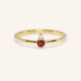 Mayers Post Garnet Diamond Accented Ring