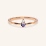 Mayers Post Iolite Diamond Accented Ring