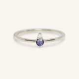 Mayers Post Iolite Diamond Accented Ring