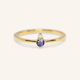 Mayers Post Iolite Diamond Accented Ring