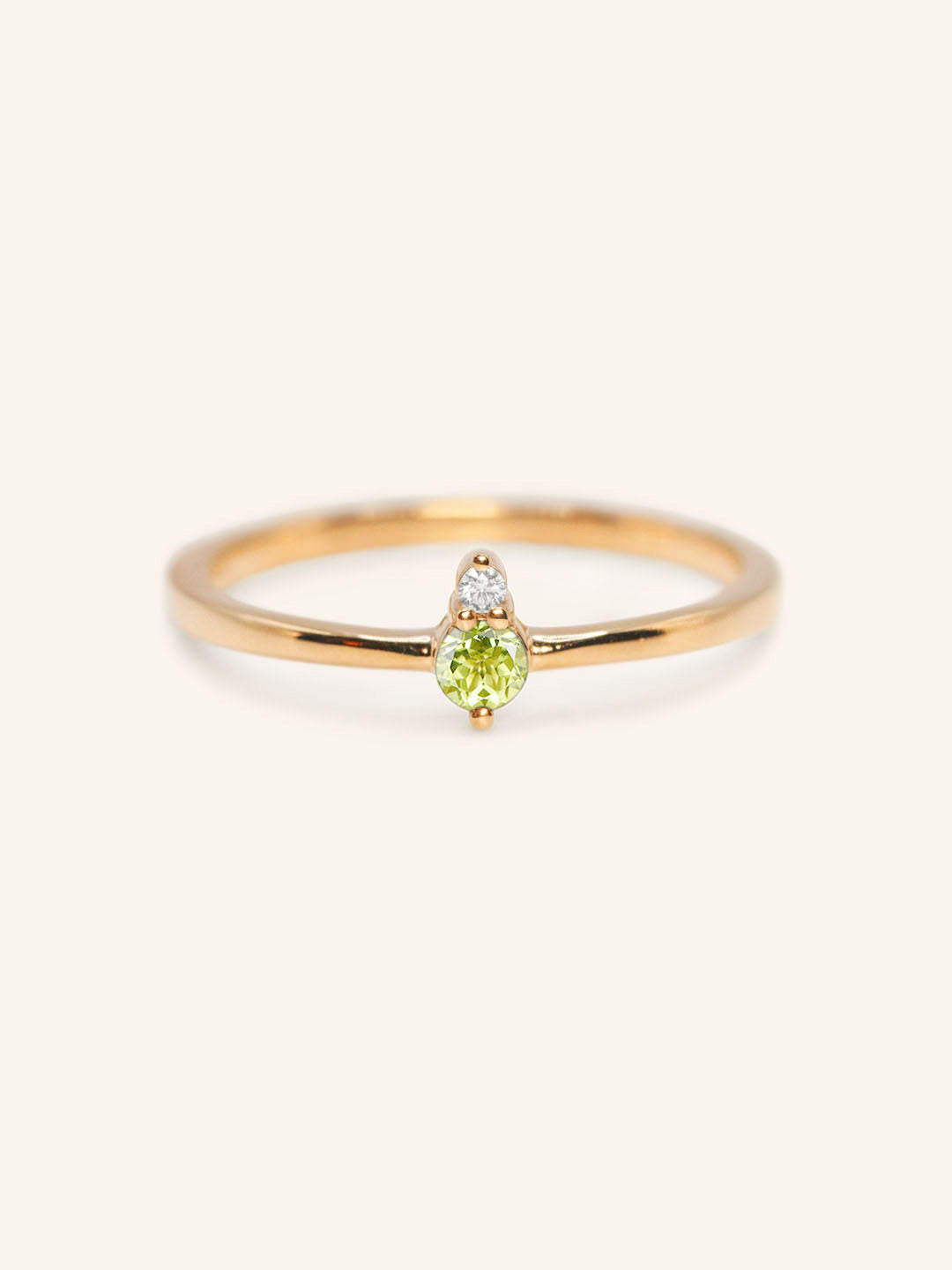 Mayers Post Peridot Diamond Accented Ring