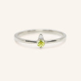 Mayers Post Peridot Diamond Accented Ring