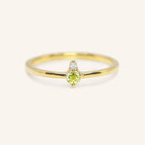 Mayers Post Peridot Diamond Accented Ring