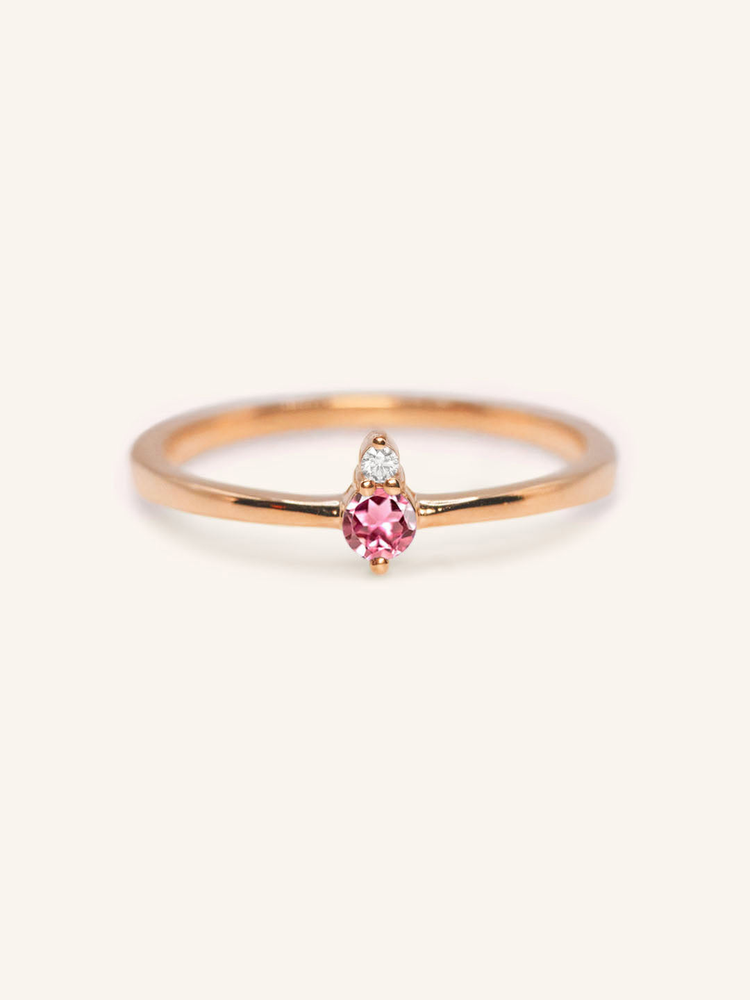 Mayers Post Pink Tourmaline Diamond Accented Ring