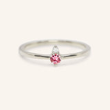 Mayers Post Pink Tourmaline Diamond Accented Ring