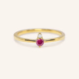 Mayers Post Ruby Diamond Accented Ring