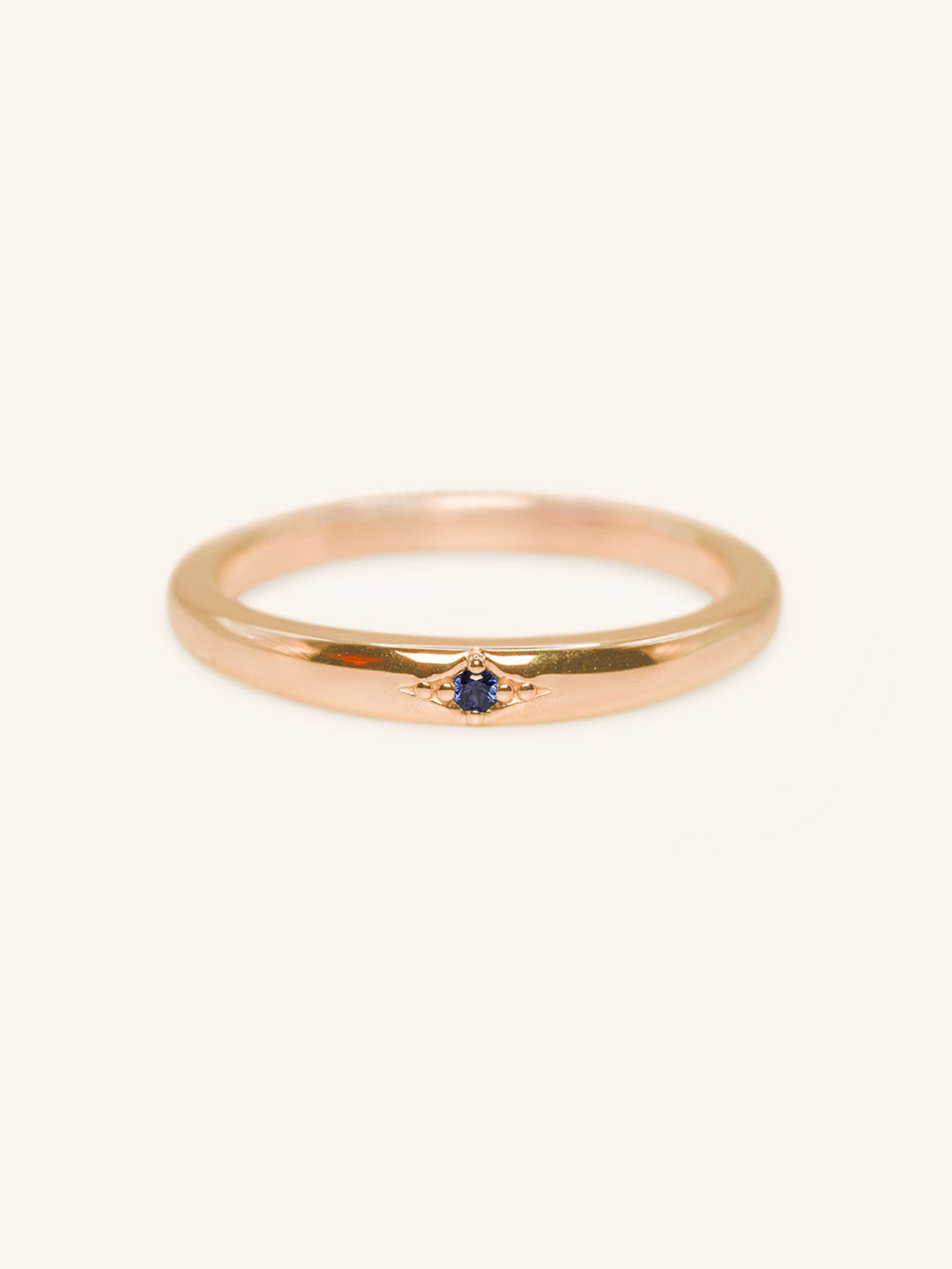 Beacon Blue Sapphire Stackable Ring