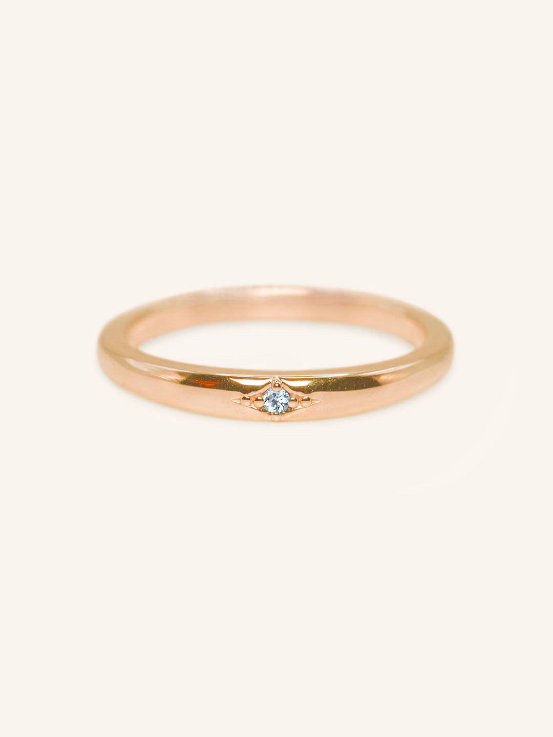 Beacon Aquamarine Stackable Ring