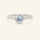 Templa Round Aquamarine and Diamond Ring