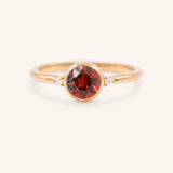 Templa Round Garnet and Diamond Ring